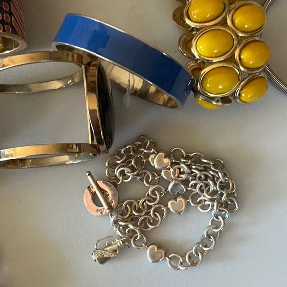 Assorted Women's Bangle and Bracelet Set - Yellow, Gold, Silver, Pearl - Picture 8 of 8